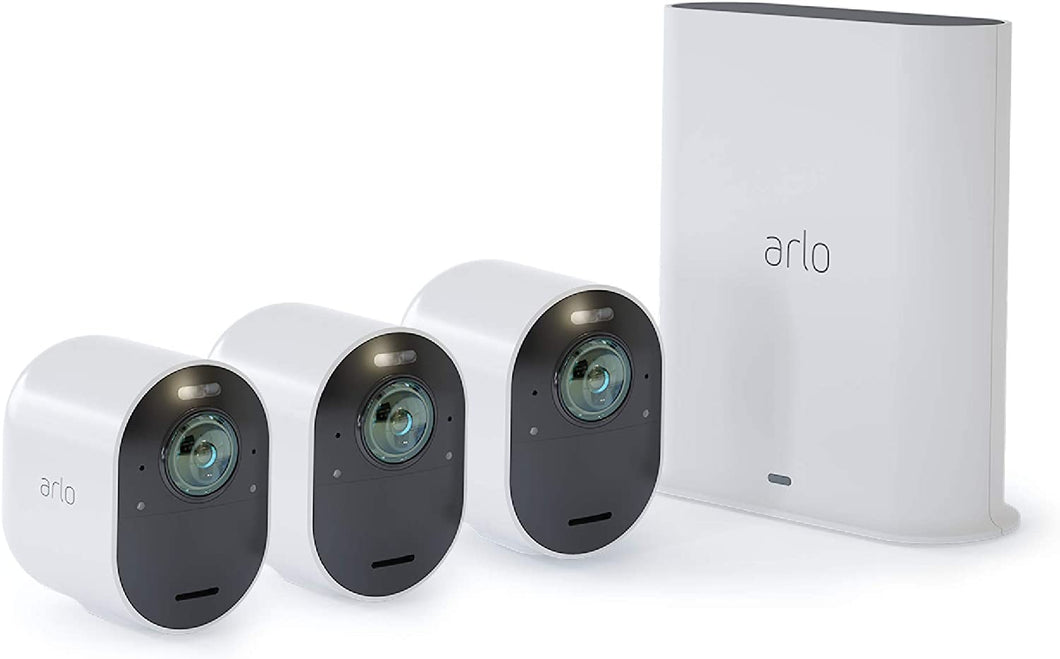 Arlo Ultra - 4K UHD Wire-Free Security 3 Camera System | Indoor/Outdoor with...