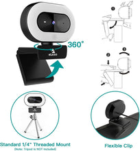Load image into Gallery viewer, NexiGo StreamCam N930E with Software, 1080P Webcam Ring Light and Black