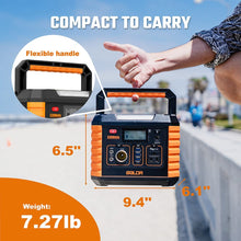 Load image into Gallery viewer, BALDR Portable Power Station 330W, Solar ‎Baldr330, Orange and Grey