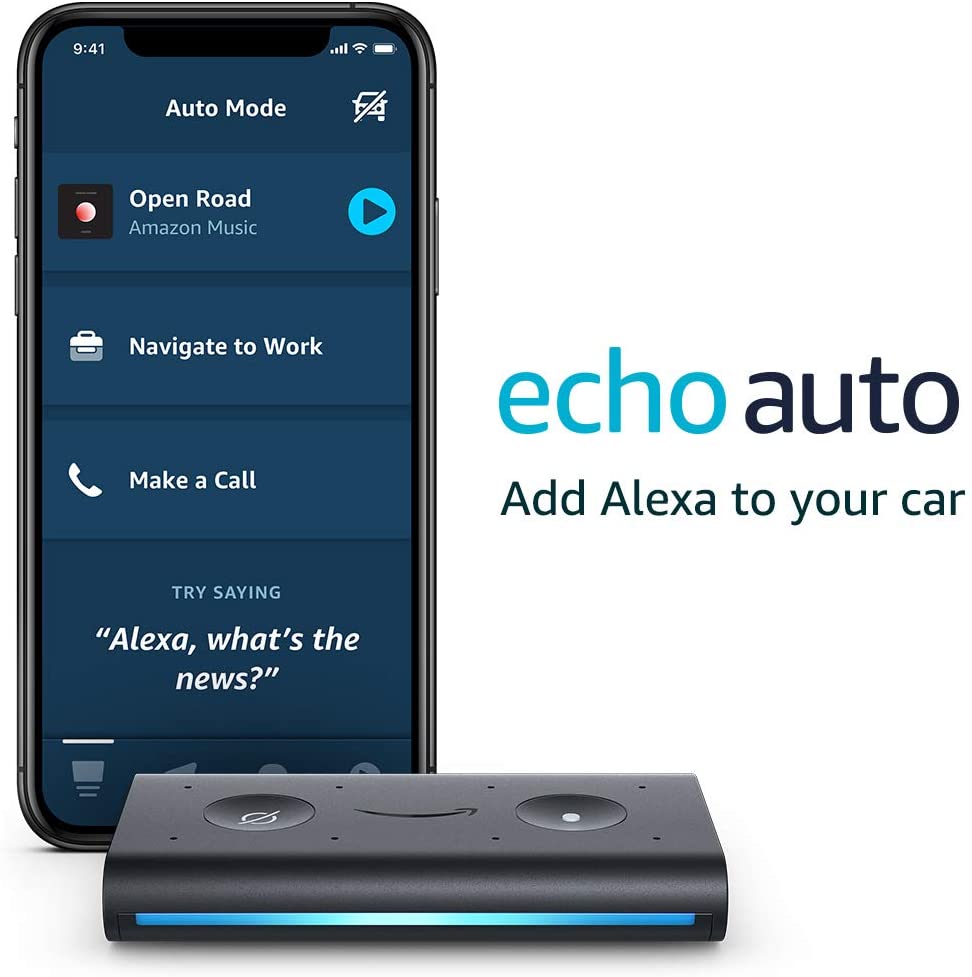 Echo Auto- Hands-free Alexa in your car with phone Black