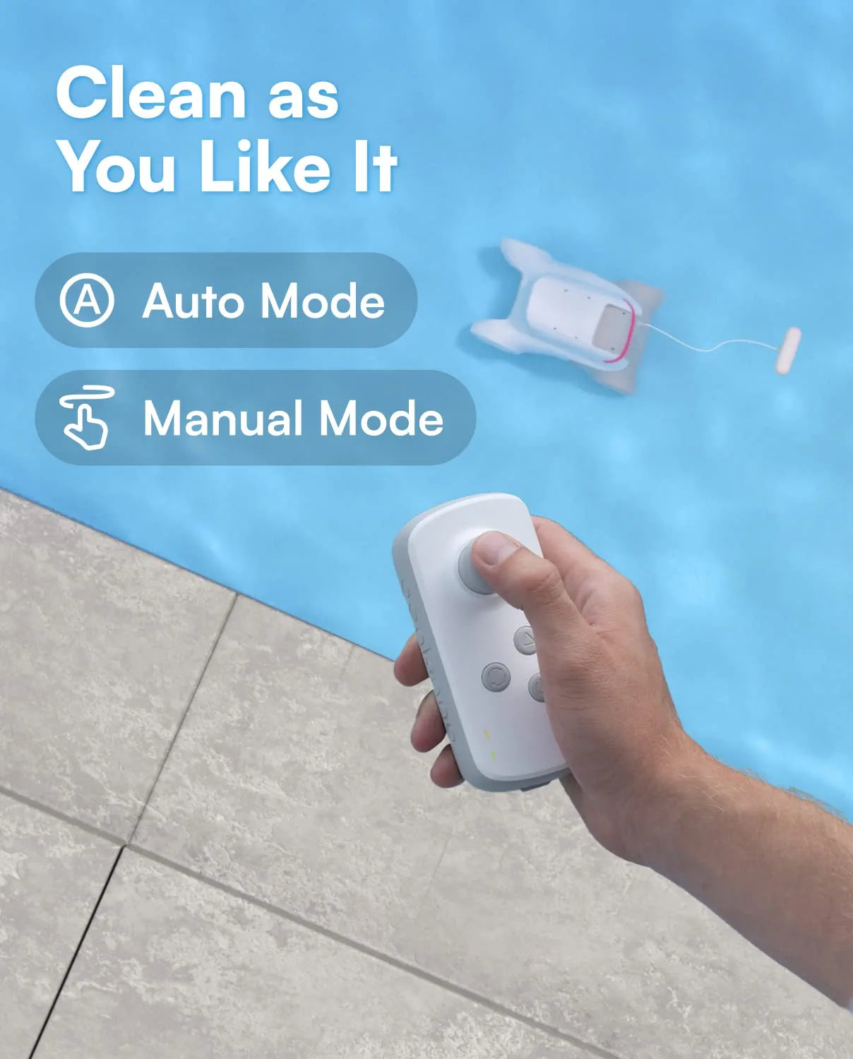 Genkinno P1 Cordless Robotic Pool Cleaner - Automatic Vacuum for White