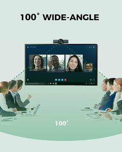 WyreStorm 1080P Webcam with Dual Microphones, ‎100° Wide-Angle, AI HD
