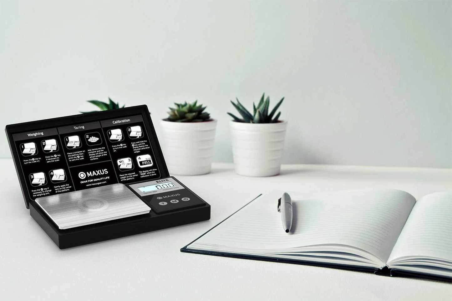 Precision Pocket Scale 200g x 0.01g, MAXUS Elite Digital Gram Black