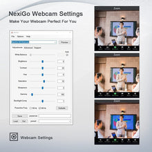 Load image into Gallery viewer, NexiGo N980P 1080P 60FPS Webcam with Microphone and Software Control, USB...