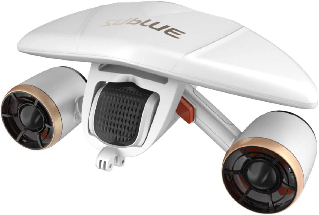 sublue WhiteShark Mix Underwater Scooter Dual Motors, mix pro White & Gold