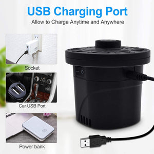 Battery Air Pump for Inflatables, Portable Mattress with 3 Nozzles...