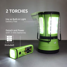 Load image into Gallery viewer, LE LED Camping Lantern Rechargeable, 600LM, Detachable Flashlight, Perfect...