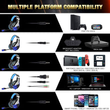 Load image into Gallery viewer, NPET HS10 Stereo Gaming Headset for PS4, PC, Xbox One Controller, Noise Blue