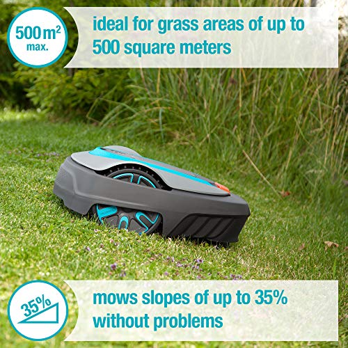 Gardena 15002-41 SILENO City 5400 sq ft Robotic Lawn Mower, Grey Gray