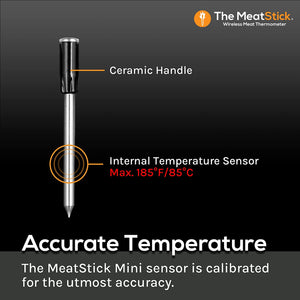 MeatStick MiniX Set | Wireless Meat Thermometer with Bluetooth | 260ft Range...