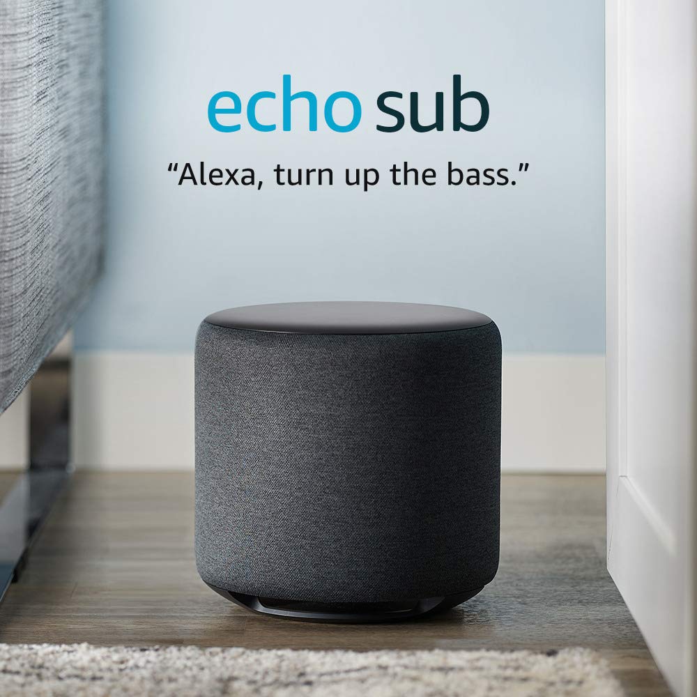 Echo Sub - Powerful subwoofer for your - requires compatible Charcoal