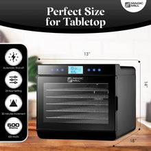 Load image into Gallery viewer, Magic Mill Food Dehydrator Machine - Easy 7 Trays Stainless Steel, Black