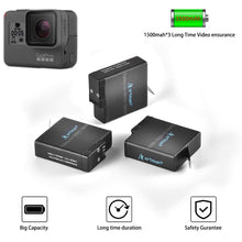 Load image into Gallery viewer, Artman GoPro Hero 5/6/7 1480mah Replacement Batteries (3 Pack) and 3-Channel...