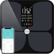 Load image into Gallery viewer, Scales for Body Weight and Fat, Lescale Large Display Scale, Black