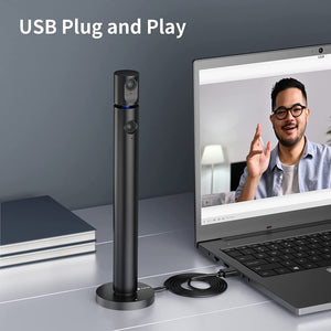 CZUR Halo Streaming Dual Webcam, Professional USB Web Camera 1080P with M