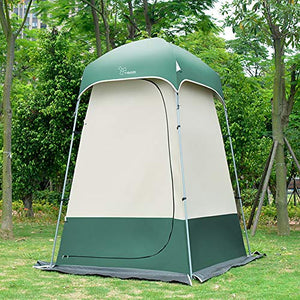 Vidalido Outdoor Shower Tent Changing Room Privacy Portable White+Green