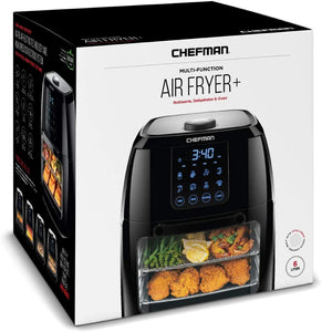 Chefman 6.3-Qt 4-In-1 Digital Air Fryer+, Rotisserie, 6.3 QT, Black - 6 Quart