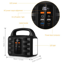 Load image into Gallery viewer, Generator Portable Power Station,NusGear 155Wh 42000mAh Camping 155Wh, Black