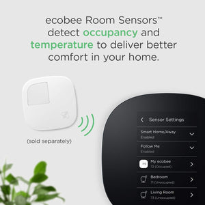 ecobee3 lite Smart Thermostat, 2nd Gen, Black
