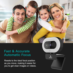 NexiGo StreamCam N930E with Software, 1080P Webcam Ring Light and Black
