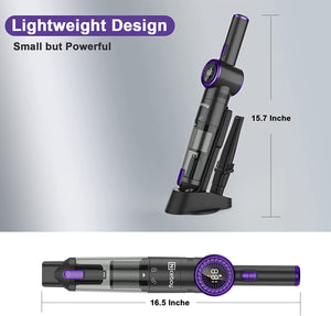 Nicebay Handheld Vacuum Cordless, 15KPA Strong Suction Hand Black & Purple