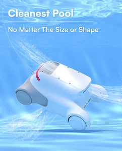 Genkinno P1 Cordless Robotic Pool Cleaner - Automatic Vacuum for White