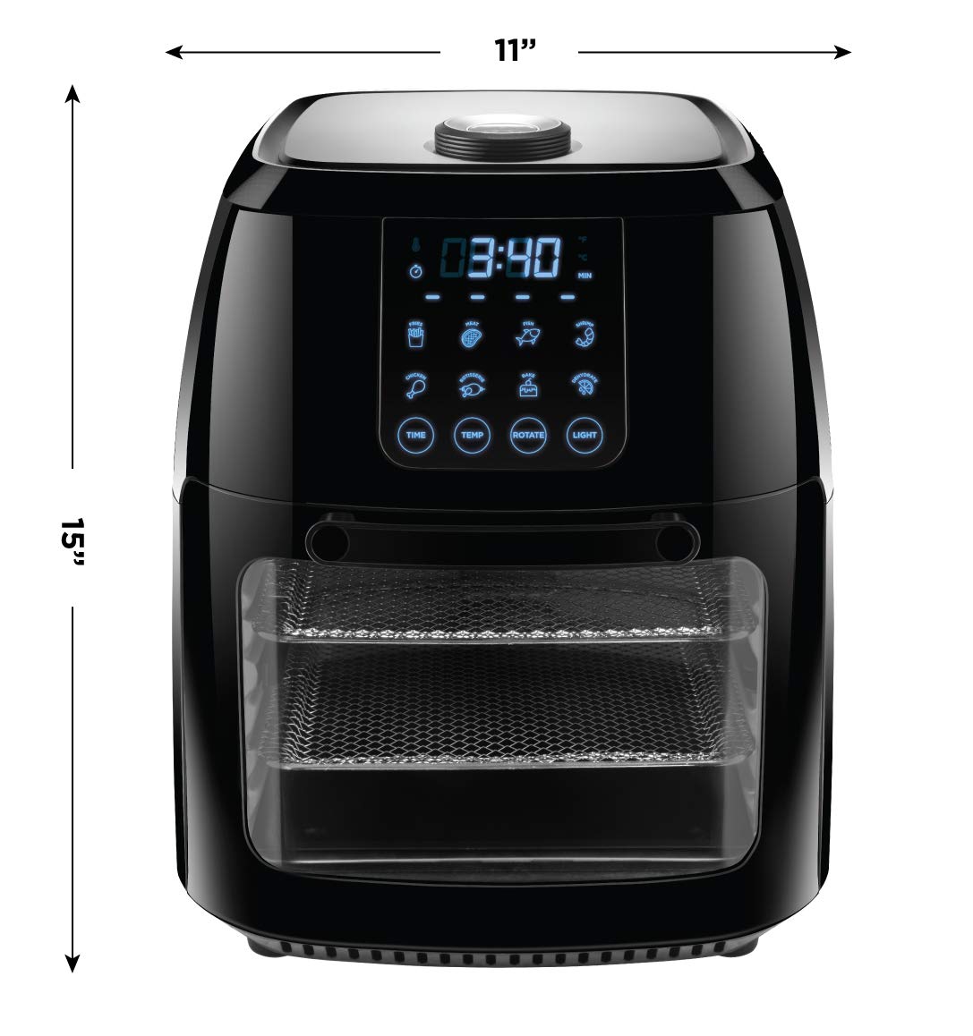 Chefman 6.3 Quart Digital Air ,11 x 10.5 x 14.75 in, Rotisserie Fryer