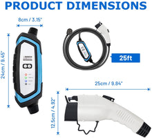 Load image into Gallery viewer, BougeRV Level 2 EV Charger, 240V 32Amp 25 Feet Charging Cable, Portable EVSE...