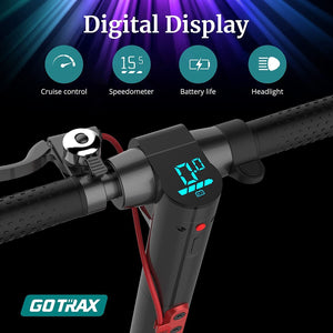 Gotrax GXL V2 Electric Scooter, 8.5" 43.3" x 17.1" x 14.6", Matt Black