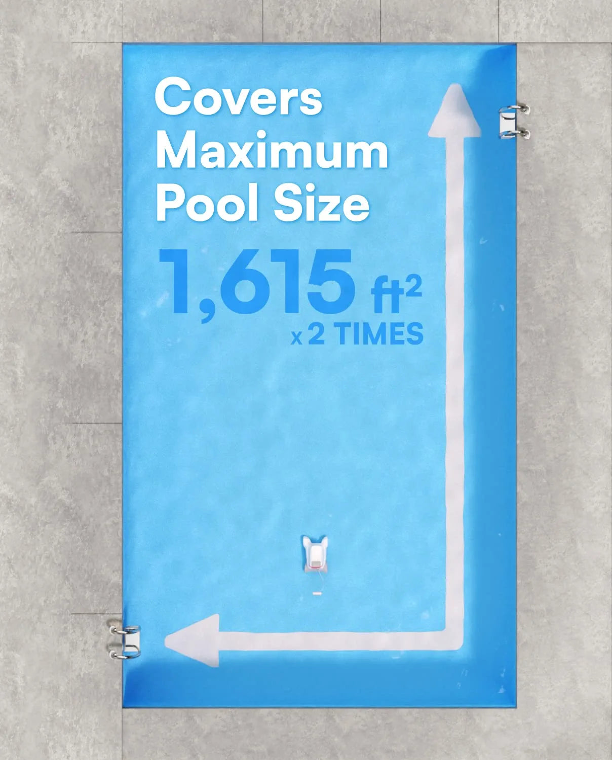 Genkinno P1 Cordless Robotic Pool Cleaner - Automatic Vacuum for White