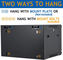 Load image into Gallery viewer, 6U Wall Mount Server Cabinet Network Rack Vented Enclosure Locking Door by