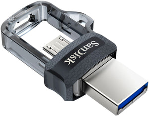 SanDisk - Ultra 128GB USB 3.0, Micro Flash Drive - Grey/Transparent
