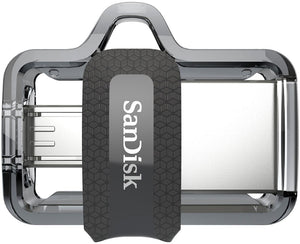 SanDisk - Ultra 128GB USB 3.0, Micro Flash Drive - Grey/Transparent