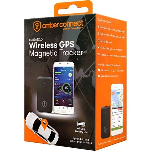 Amber Connect - Magnetic GPS Item Tracker - Black