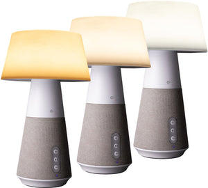 OttLite - Entertain LED Speaker Lamp - Gray and White