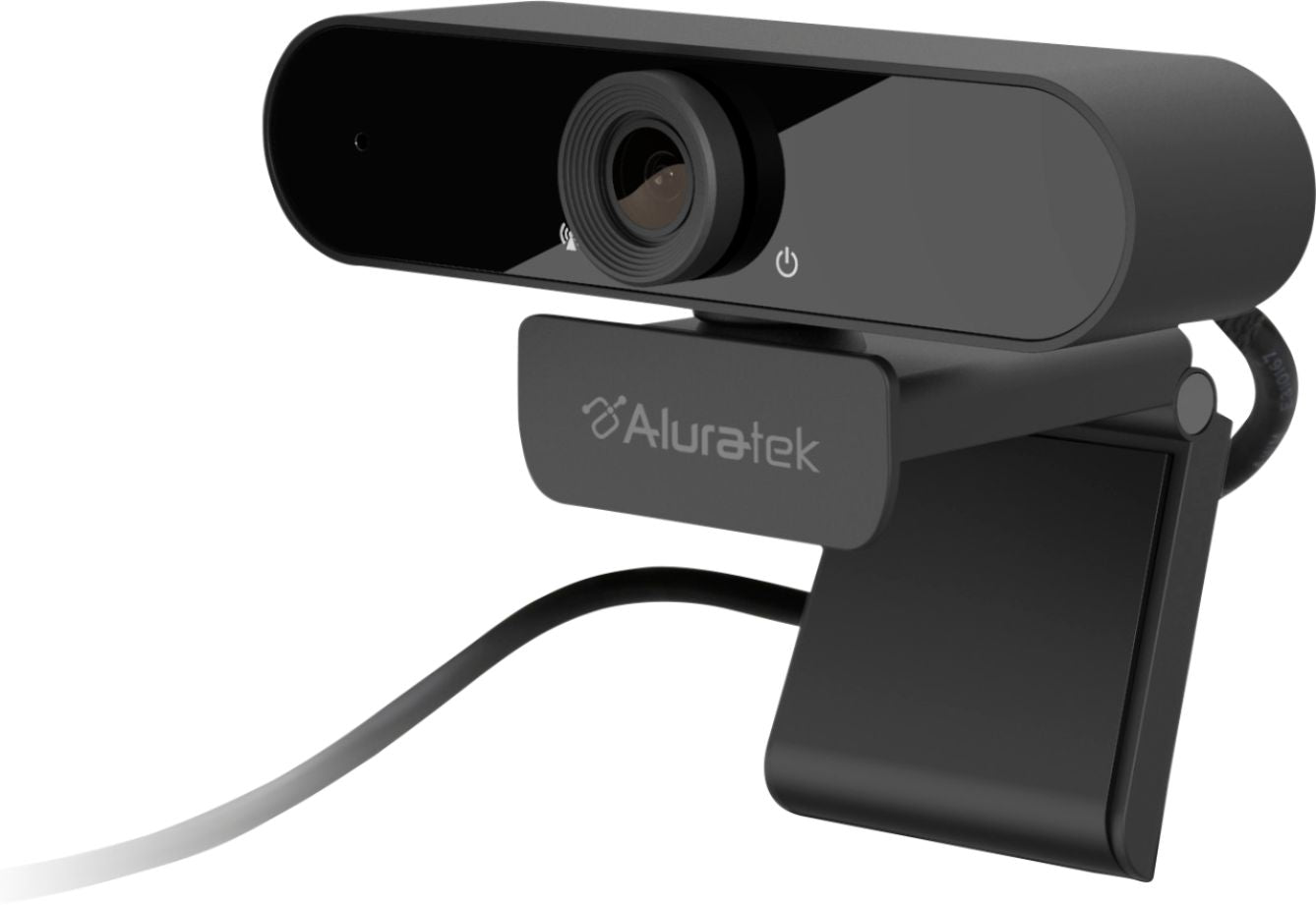 Aluratek - 1080 HD Webcam with Microphone - Black
