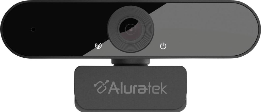 Aluratek - 1080 HD Webcam with Microphone - Black