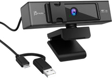 Load image into Gallery viewer, j5create - USB™ 4K ULTRA HD Webcam with 5x Digital Zoom Remote Control -...