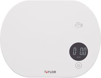 Taylor - Touchless Tare Digital Kitchen Scale - White