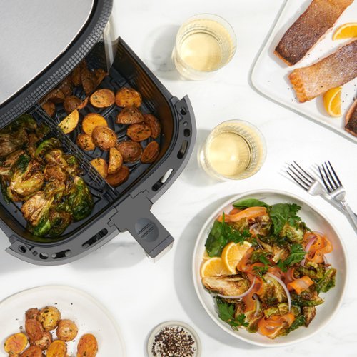 Chefman TurboFry Air Fryer, 8 Qt. Square Basket w/ Divider for Dual Cooking...