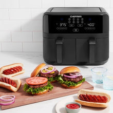Load image into Gallery viewer, Chefman TurboFry®  9 Qt. Digital Touch Dual Basket Air Fryer - Matte Black