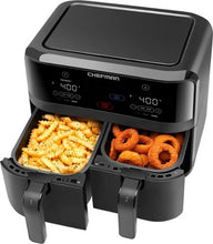Load image into Gallery viewer, Chefman TurboFry®  9 Qt. Digital Touch Dual Basket Air Fryer - Matte Black
