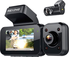 Load image into Gallery viewer, Rexing - V5 Plus 3-Channel 4K Dash Cam 2.7&quot; LCD with Voice Control, Wi-Fi,...