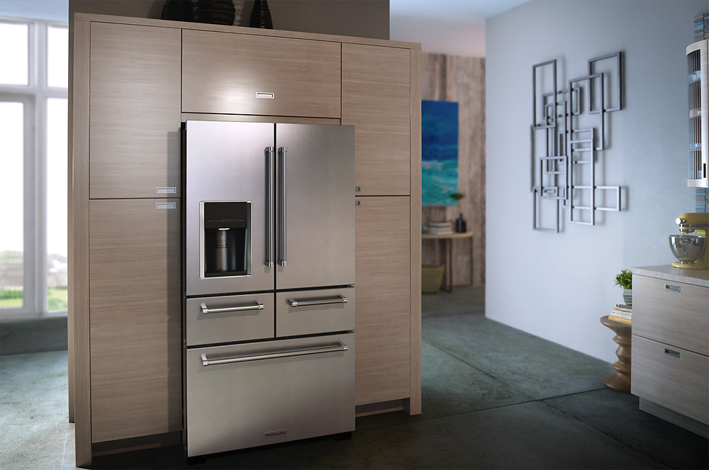 KitchenAid - 25.8 Cu. Ft. 5-Door French Door Refrigerator - Stainless steel