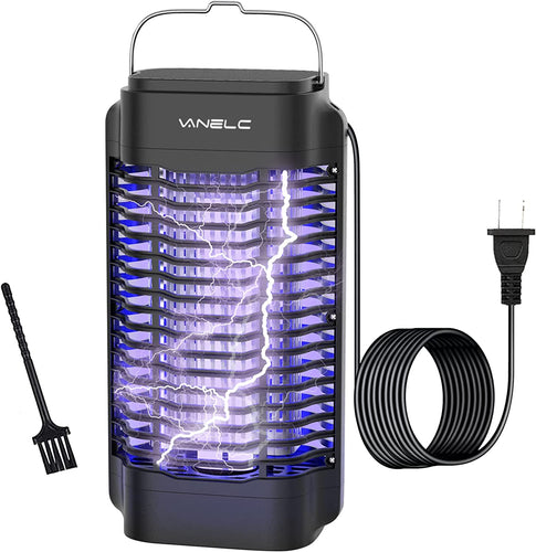 VANELC Bug Zapper Outdoor, Waterproof Electric Mosquito Killer, 4200V Black