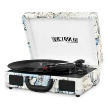 Load image into Gallery viewer, Victrola Vintage 3-Speed Bluetooth Suitcase Turntable with 1SFA, Retro Map