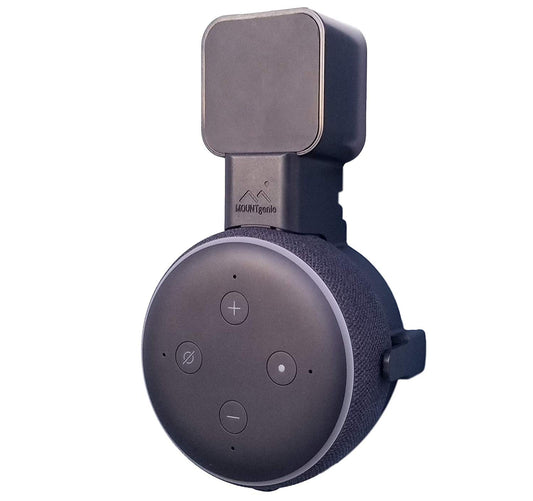Dot Genie Echo Wall Mount | The Original Outlet Hanger | 1-Pack, Black