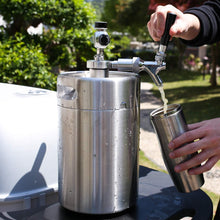 Load image into Gallery viewer, TMCRAFT 128OZ Double-Walled Mini Keg Growler, Pressurized Home Beer...