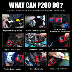 TopDiag P200 Automotive Circuit Tester, Power Probe Kit, 9~30V Red