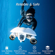 Load image into Gallery viewer, sublue WhiteShark Mix Underwater Scooter Dual Motors, mix pro White &amp; Gold